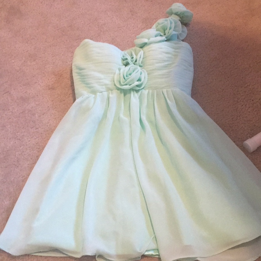 Mint green formal dress